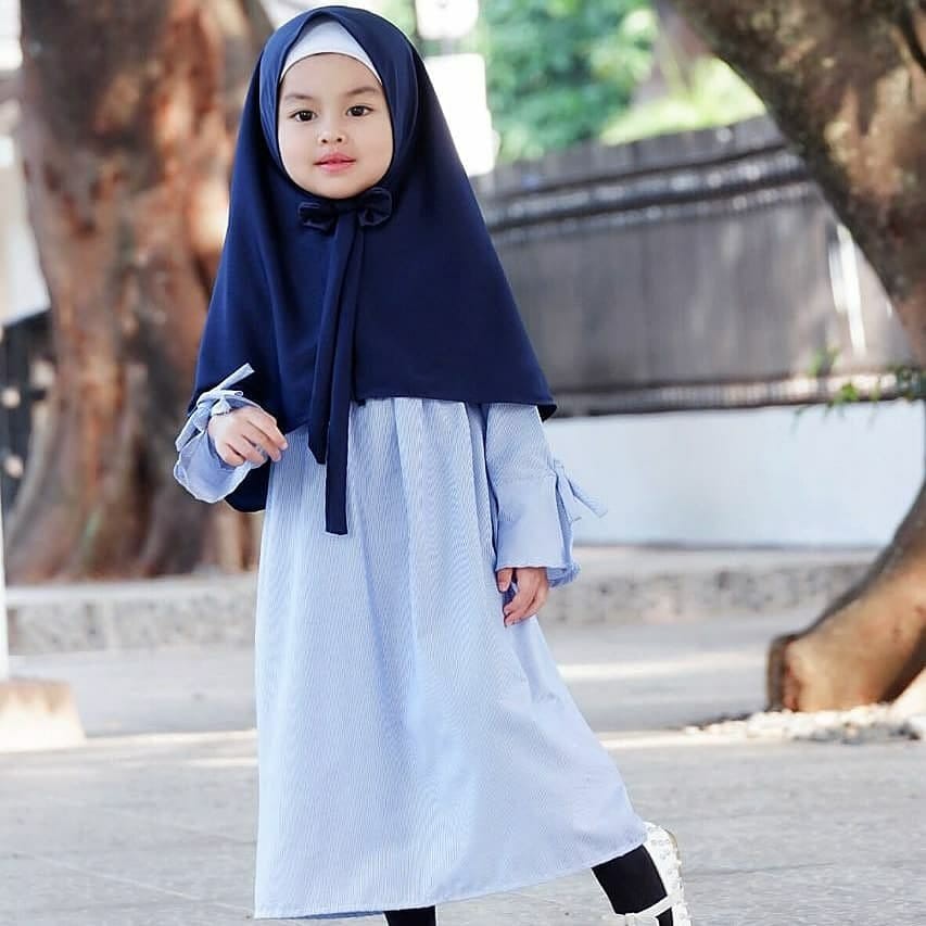 Gamis katun anak tanpa kerudung untuk 345thn