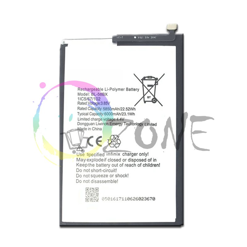 BATERAI BATRE INFINIX HOT 9 PLAY X680 - HOT 10 PLAY 11 PLAY X688B X688C - HOT 10S X689 BL58BX BATTERY
