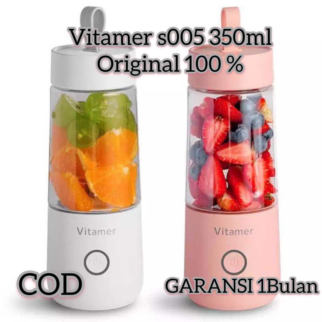 Vitamer Portable Blender Mini Juicer Cup 350ml 100% Original cocok untuk Buah Protein Herbalife