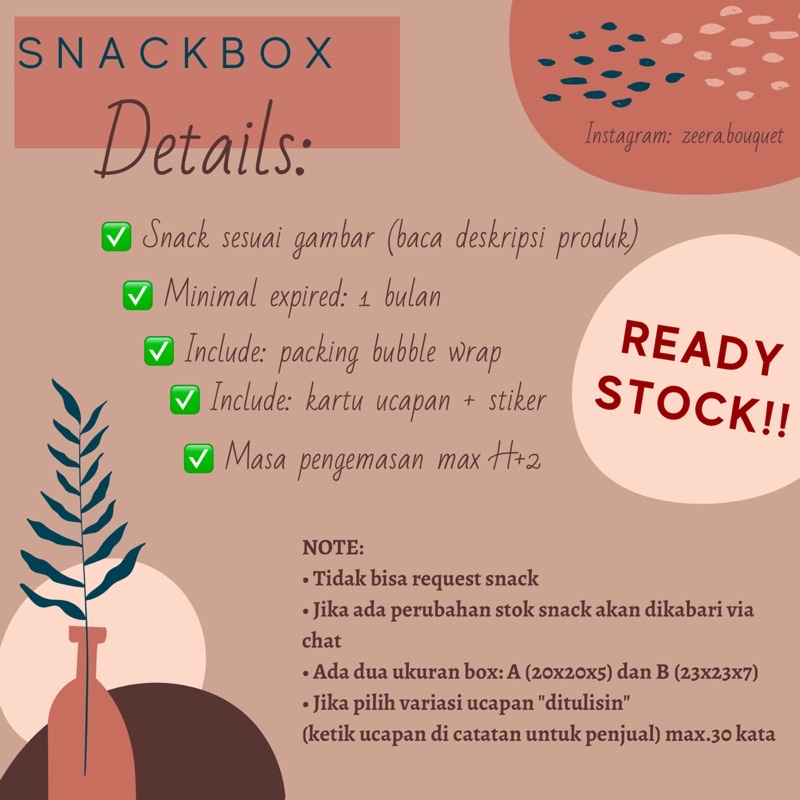 Snackbox/gift box [Include: packing + kartu ucapan]