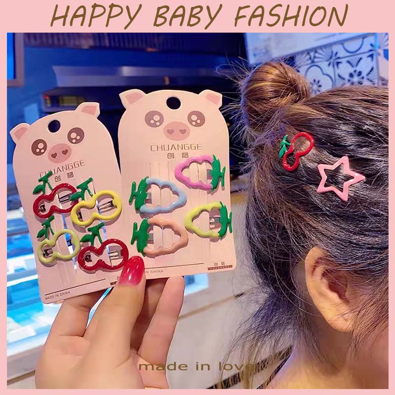 (HappyBaby)F12 Jepit Rambut Anak-anak Aksesoris Rambut Polos