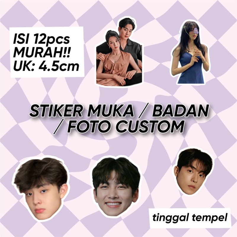 

[ISI 12pcs] STICKER CUSTOM MUKA ANTI AIR | STICKER CUSTOM BEBAS | Bebas request | High quality