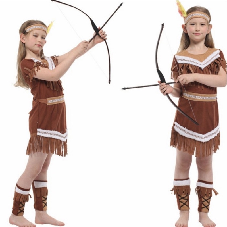 [ GIRL0209 ] baju anak india amerika / native american indian coatume girl / kostum cosplay indian