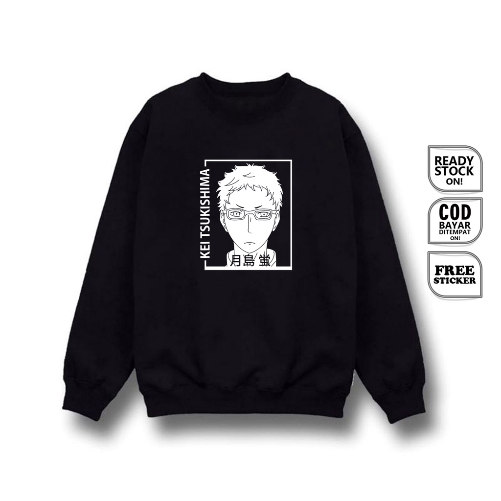 SWEATER ANIME MANGA HAIKYU!! KEI TSUKISHIMA HAIKYU WIBU OTAKU SHOYO HINATA KAGEYAMA TOBIO TORU SIGN