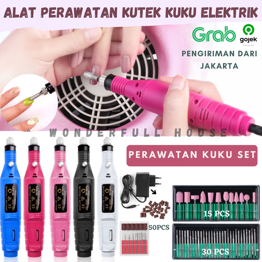 Nail Art Drill Manicure Machine / Alat Perawatan Kuku Kutek Elektrik Bor Mini Mesin Kikir Amplas Kuku Listrik