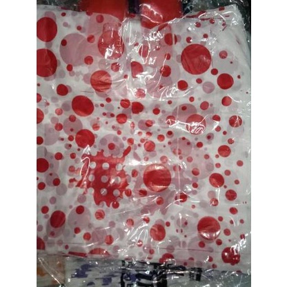 

New - Plastik Baju/Motif Polkadot 30x32 @50lembar shopping bag/soft handle