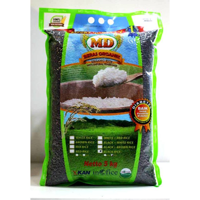 

Beras Organik MD Beras Hitam Kupas Kulit 5kg / Beras Sehat / Organic Rice