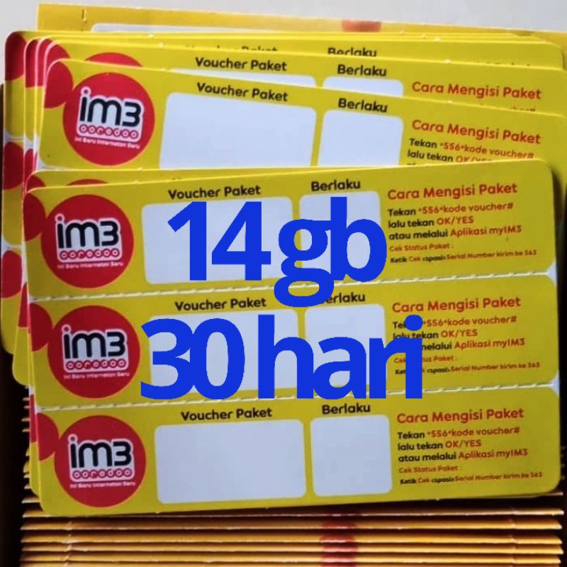 voucher indosat im3 14gb Freedom 30hari