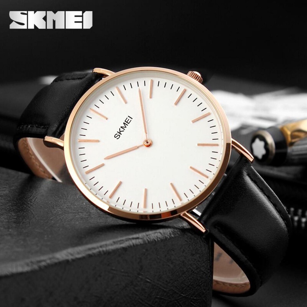 Jam Tangan Pria Simpel Elegan Kulit / Jam Tangan Pria Elegan Mewah Tipis Clasik - 1181C