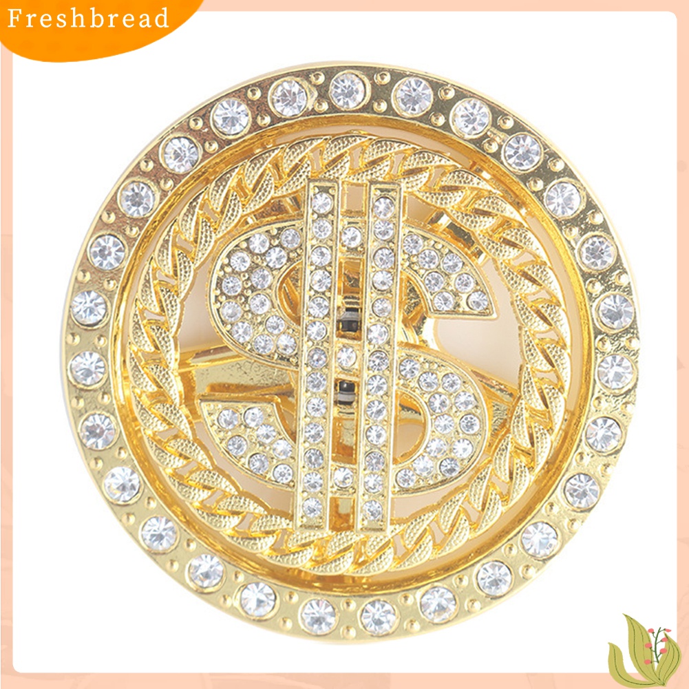 Terlaris Rotary Rhinestone Dollar Sign Spinner Stress Relief Key Pendant Phone Case Decor
