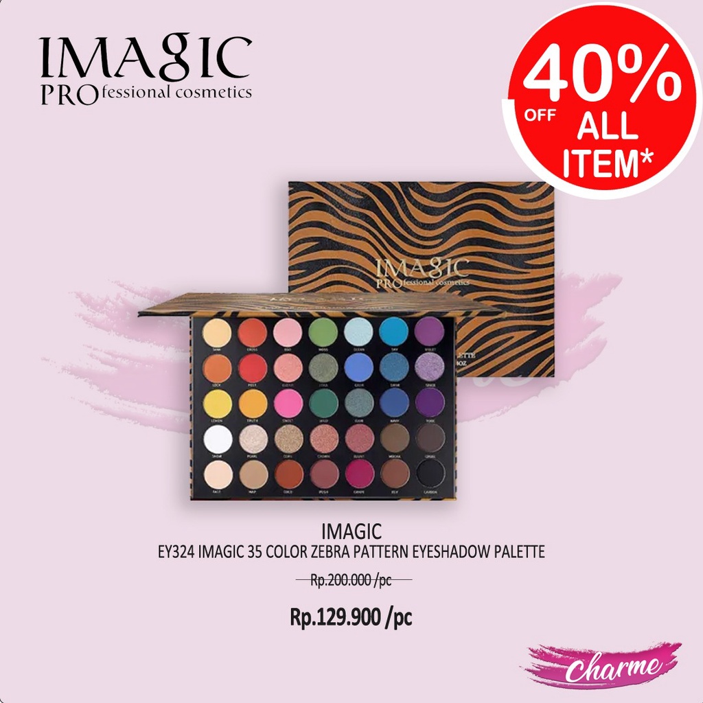 (READY &amp; ORI) Imagic 35 Color Zebra Pattern Eyeshadow Palette EY 324