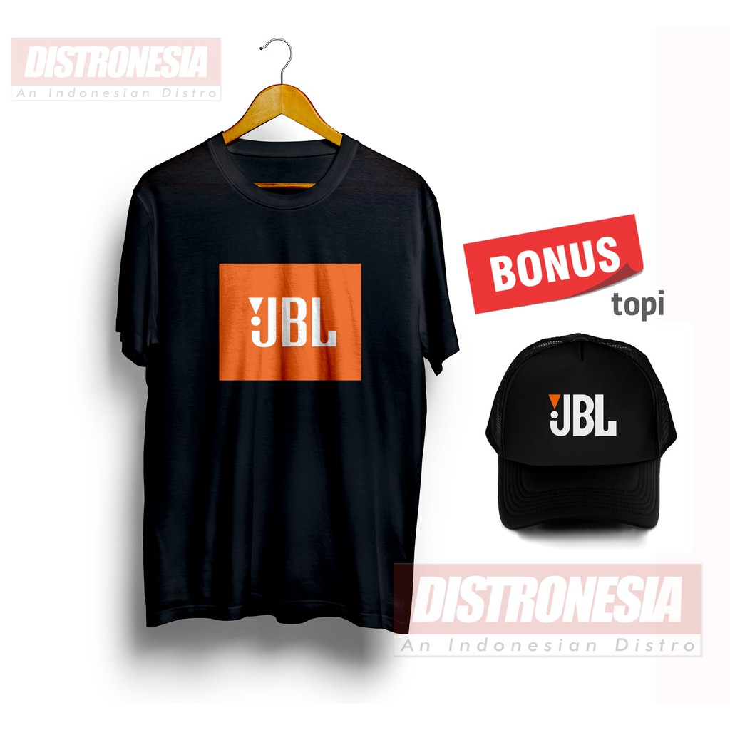 kaos jbl audio subwoofer mobil bonus topi hat JBL