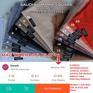 SAUDIA UMAMA Segiempat nomor 40 sampai 54 - Jilbab hijab 