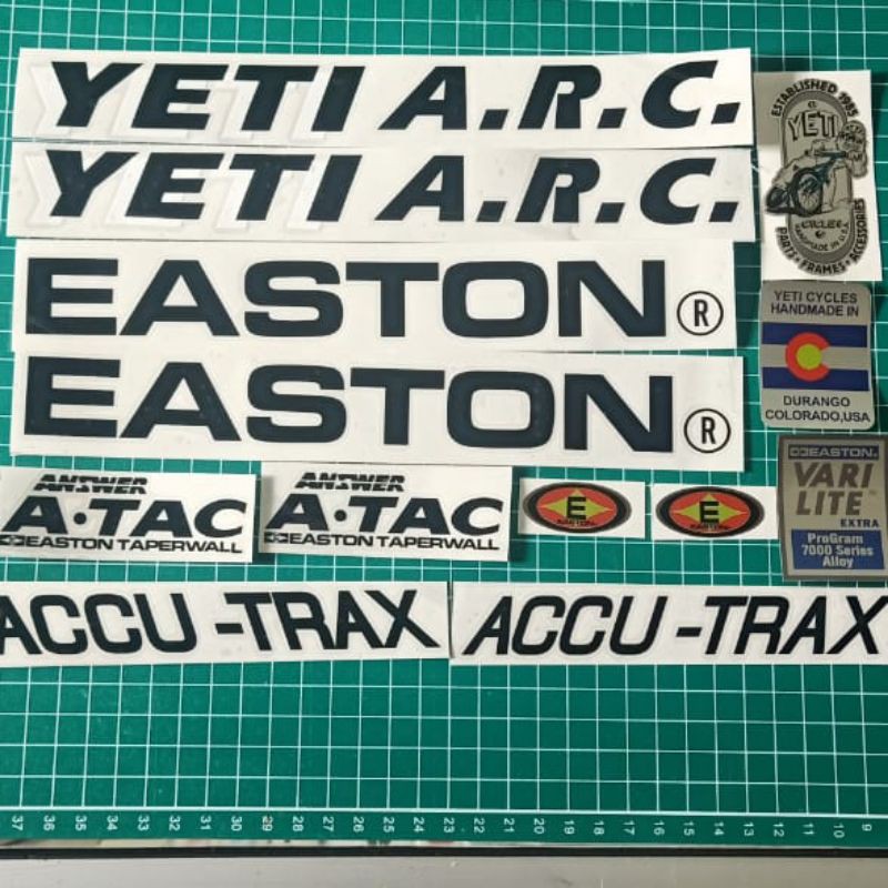 stiker sepeda Yeti easton