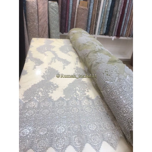 kain tile Embroidery etnik payet