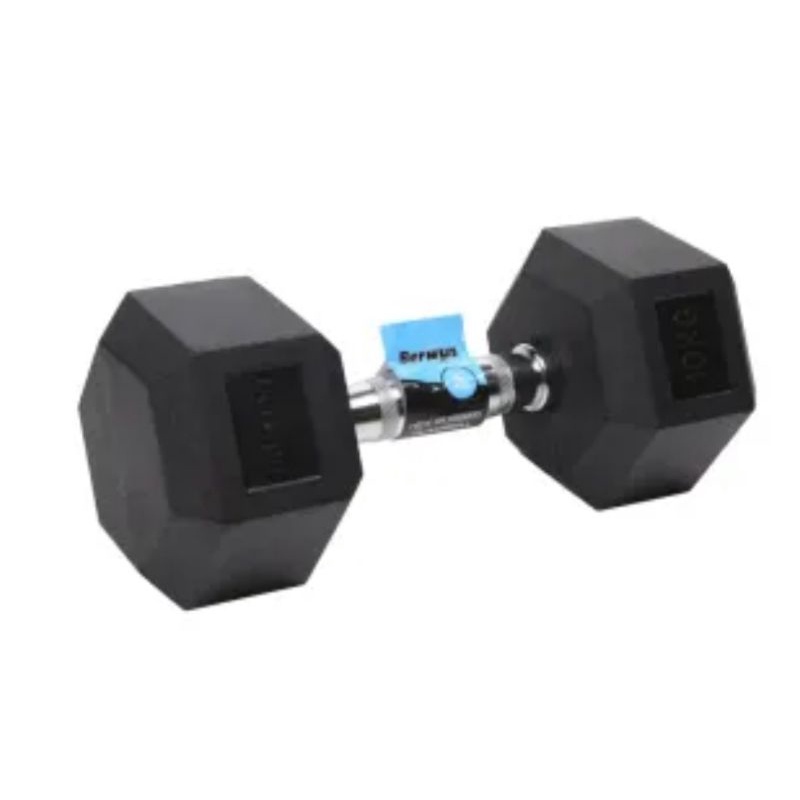 Berwyn Dumbbell Karet Hexagonal 10 Kg