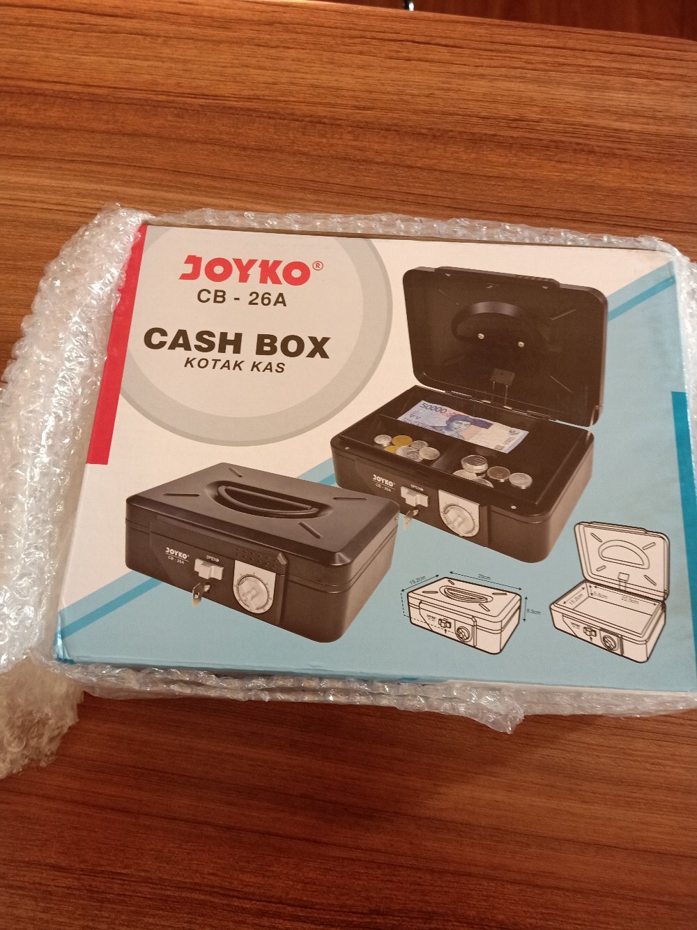 Cash Box Joyko Cb-26a Kotak Uang Kas Brankas Mini Kasir Safe Deposit