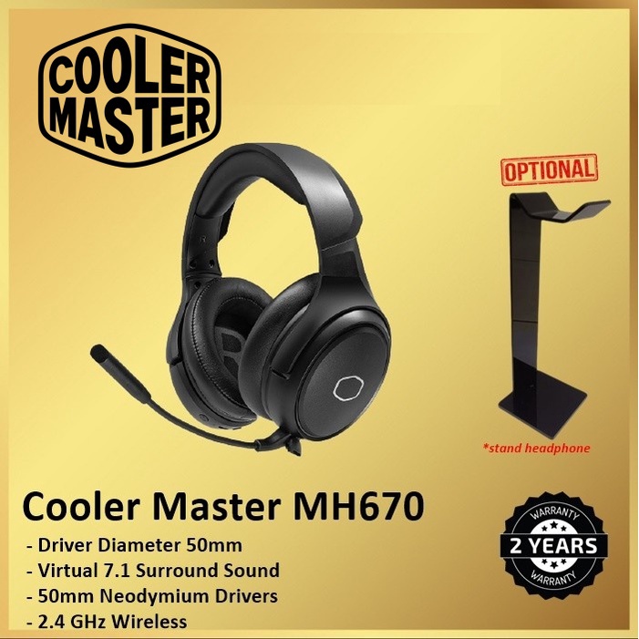 Cooler Master MH670 Gaming Headset Headphone 7.1 Surround Sound MH 670