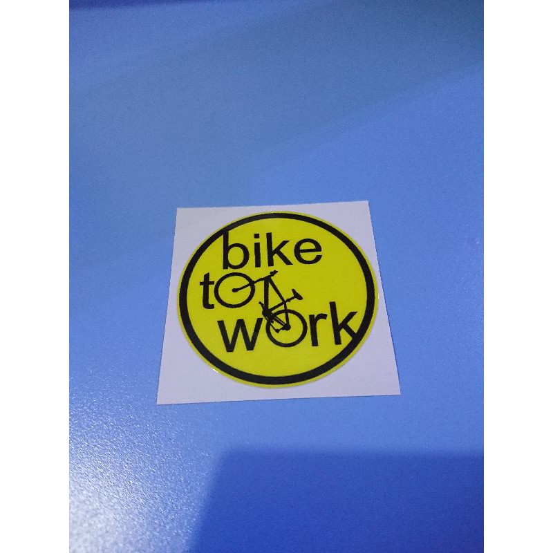 sticker Bike To Work decal bike to work sticker sepeda bicycle outdoor