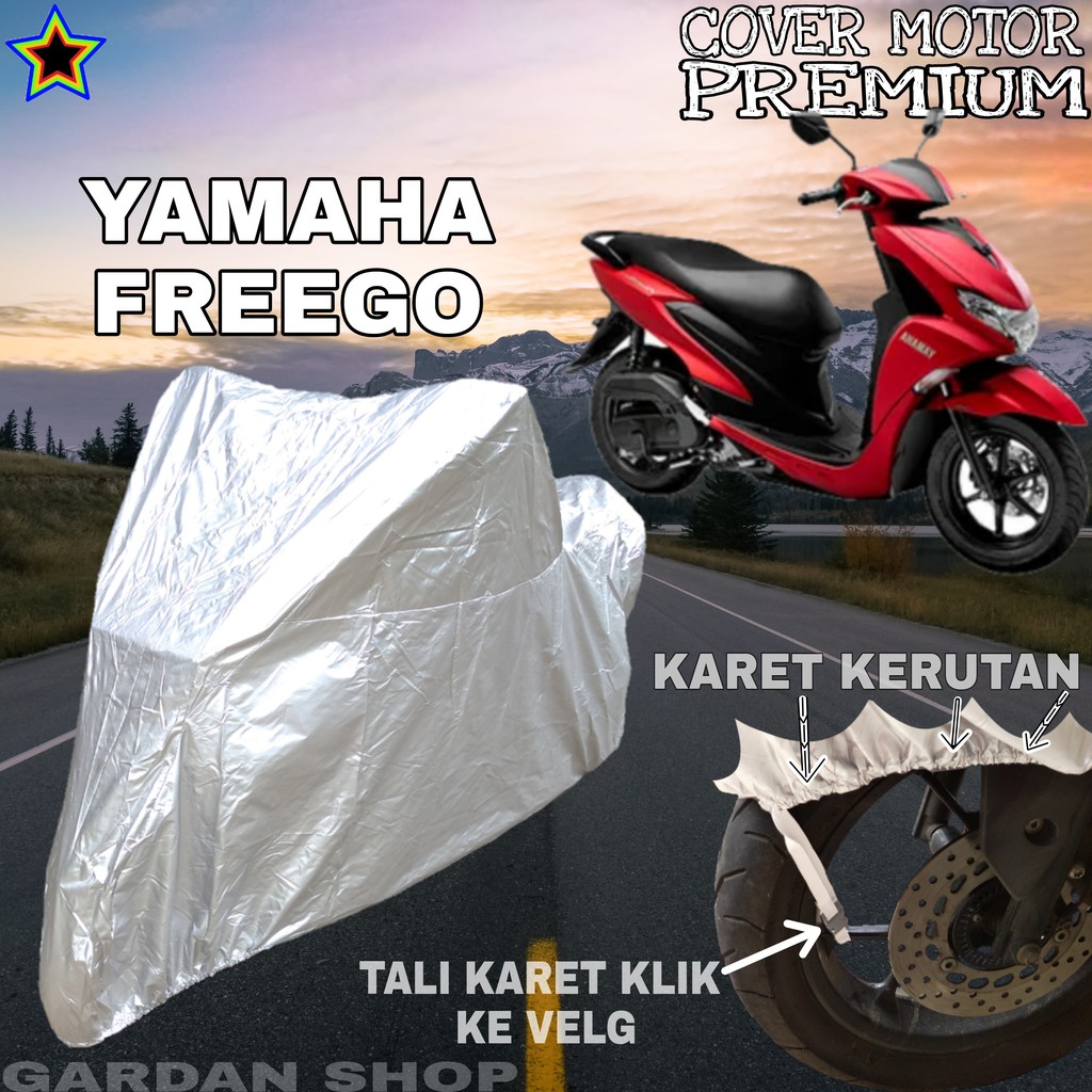 Sarung Motor YAMAHA FREEGO SILVER POLOS Body Cover Penutup Motor Yamaha Freego PREMIUM