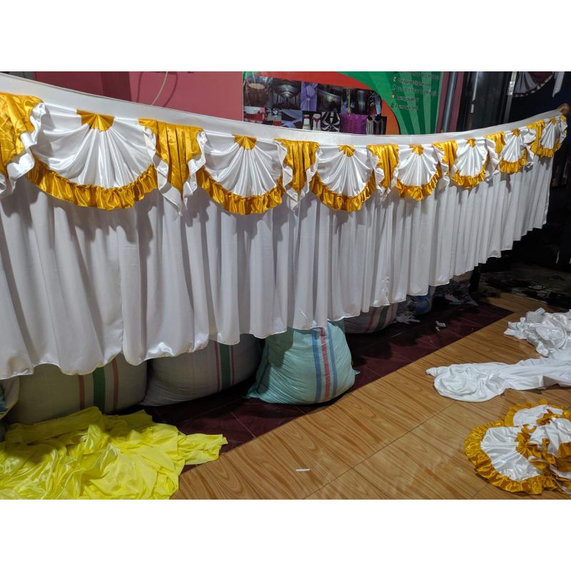 Skirting Meja Prasmanan / Rempel meja prasmanan / Pinggiran Meja Kantor