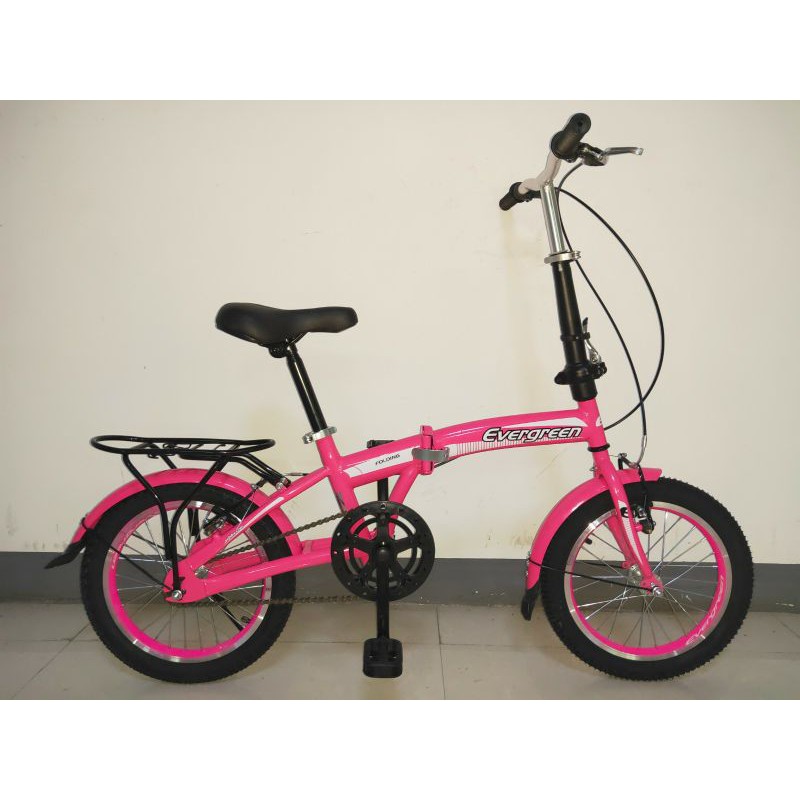 Sepeda lipat 16 inch Evergreen single speed