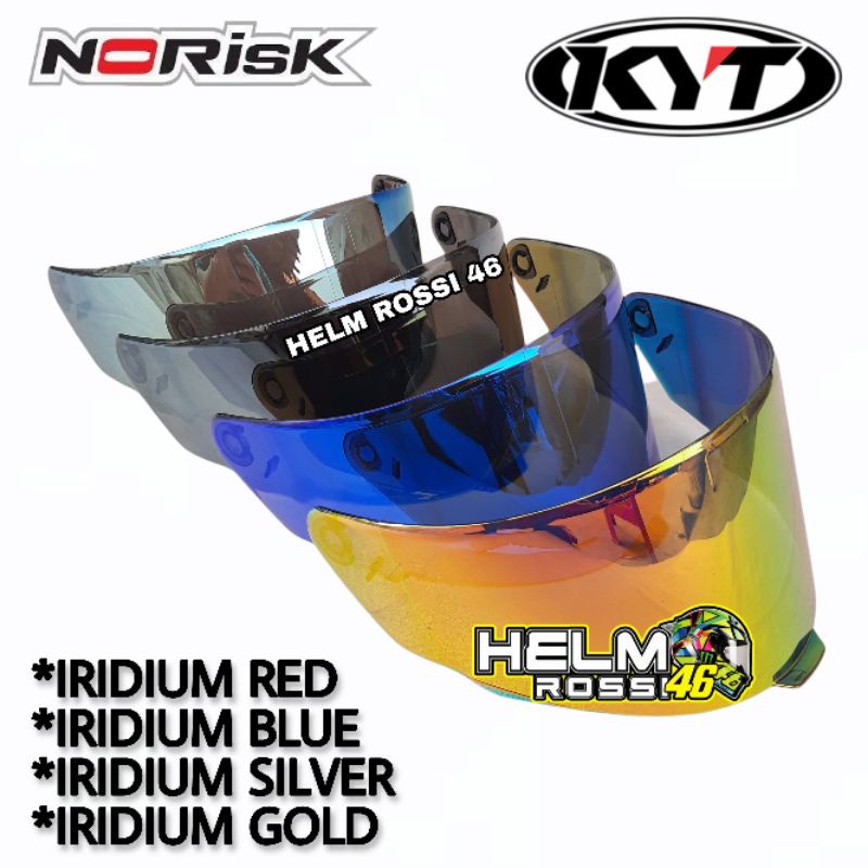 Visor Flat KYT TT COURSE Iridium Blue Iridium RED Iridium Silver Iridium Gold Kaca Kyt TT Course