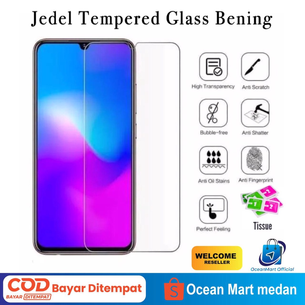 Anti Gores Realme 8 5i 7i C12 C11 Tempered Glass Clear Bening Screen Protector Pelindung Layar HP Aksesoris Handphone HP OCEANMART OCEAN MART Murah Grosir