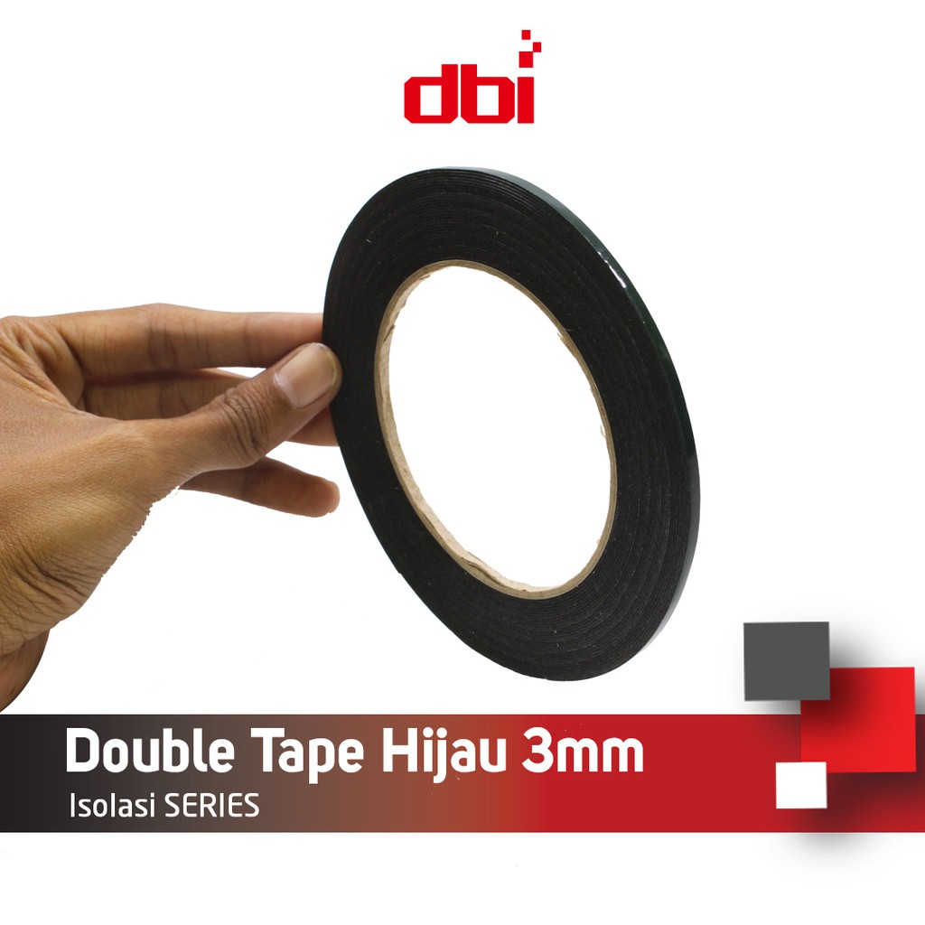 Isolasi Double Tape Foam Busa 3mm Hijau