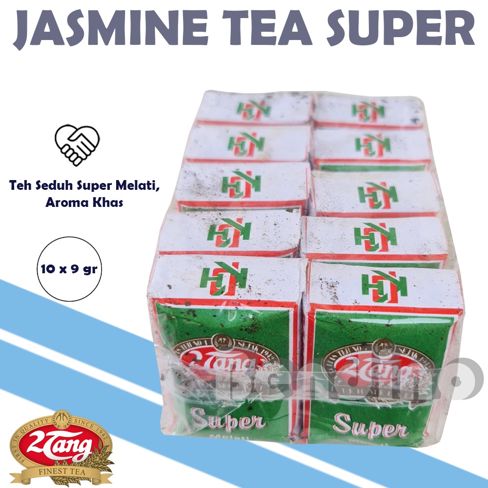 

Teh 2Tang Hijau Super Melati 9gram x 10Pcs - 2 Tang Jasmine Tea Bubuk - Teh Melati Awur Tubruk 10 Pcs 9 gr 9gr 9 gram