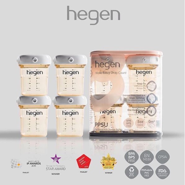 Wadah ASI Hegen PCTO Breast Milk Storage 4x150ml