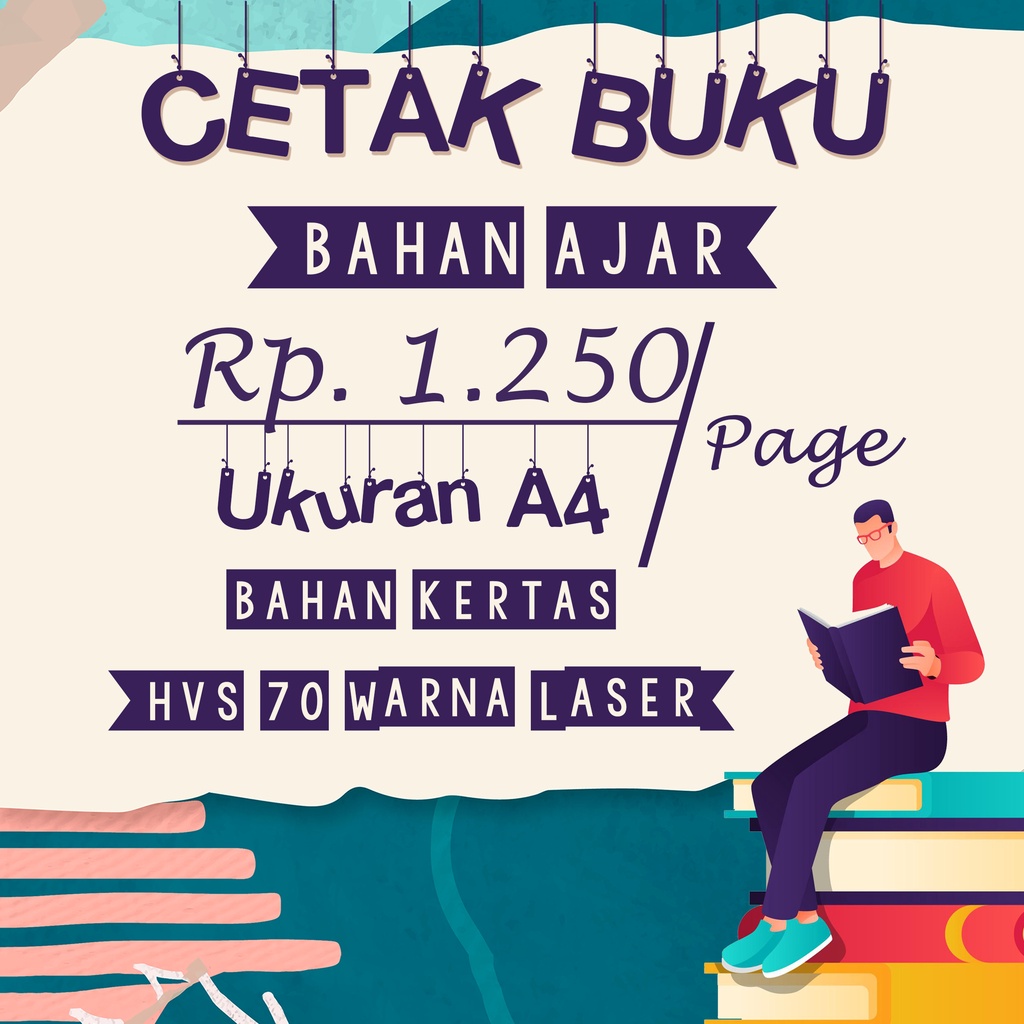 

PRINT BUKU BAHAN AJAR/ TUGAS CETAK ONLINE UKURAN A4 KERTAS HVS 70 WARNA LASER
