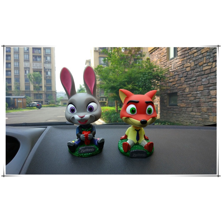 Bobble Head Kepala Goyang Pajangan Dashboard Mobil Zootopia