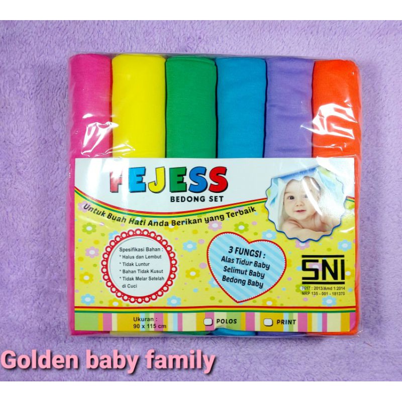 6in1 Bedong FEJESS Polos Warna Tua 90x115