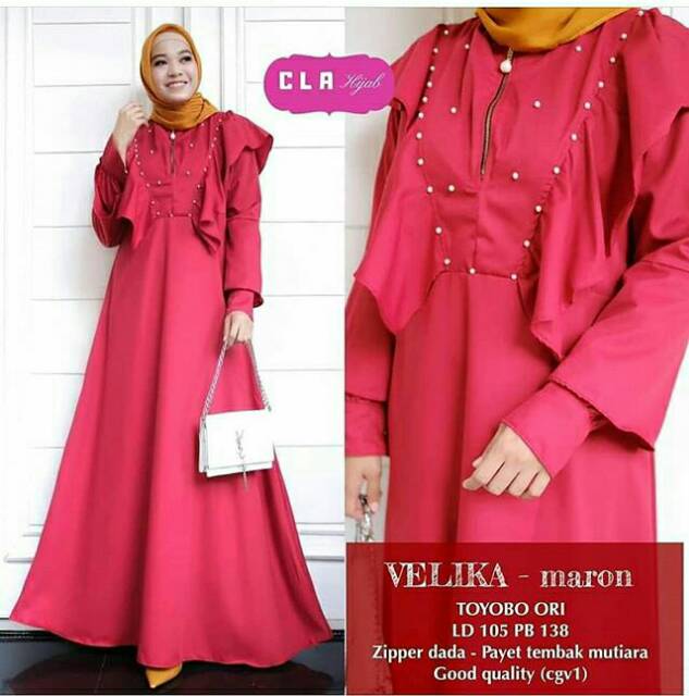 Velika Maxy, DRESS MUSLIM, baju wanita, baju gamis, dress, gamis, Baju gamis, fashion wanita