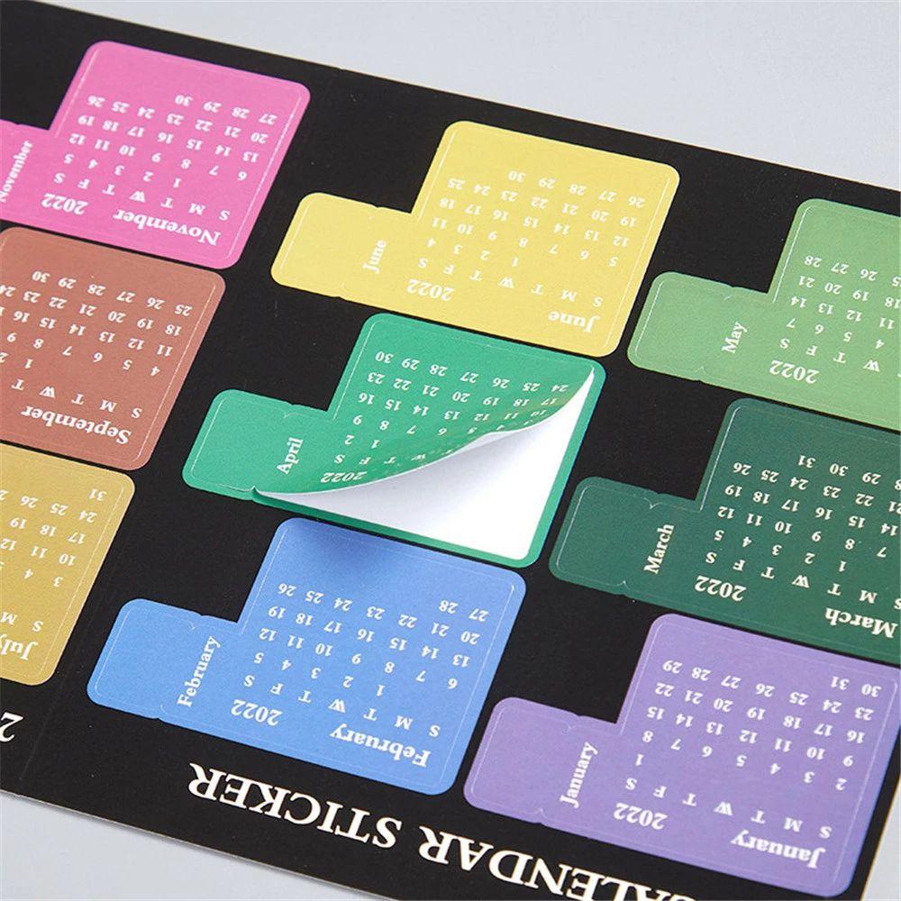 Agustina 2022stiker Kalender Wanita Planner Harian Mingguan Notebook Kantor Sekolah Self Adhesive Index Stickers