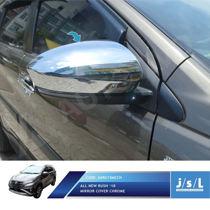 Aksesoris Fariasi Tambahan JSL Mirror Cover Spion Depan Terios 2018 Chrome Original