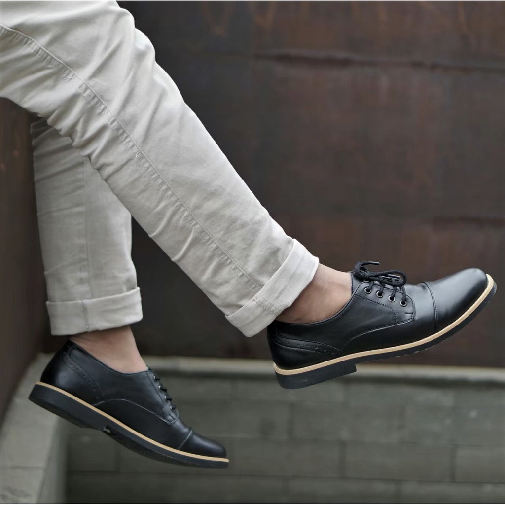 HAWKIN - Pantofel Pria Hitam Sepatu Pantofel Pria Pantopel Pria Sepatu Fantofel Kasual Kulit Formal