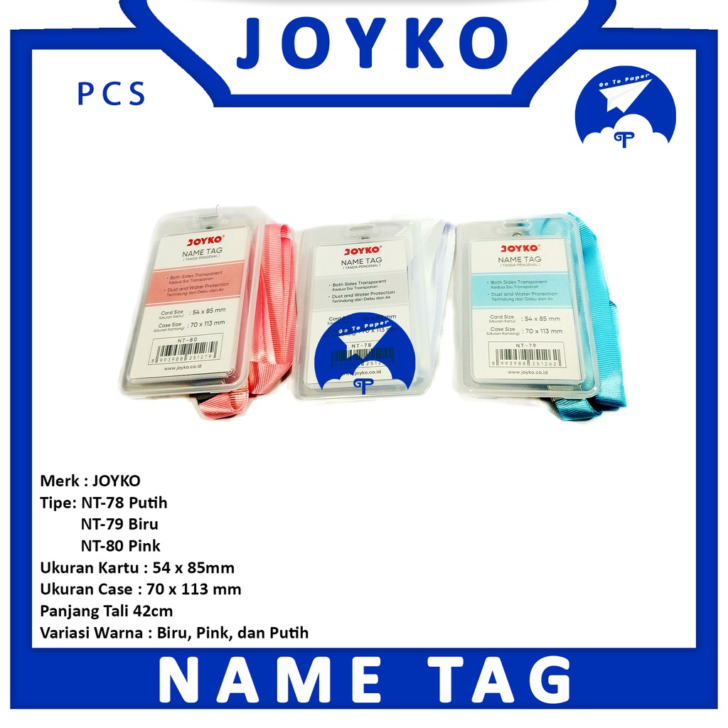 

LANYARD/ NAME TAG JOYKO NT-78/79/80 WARNA PCS