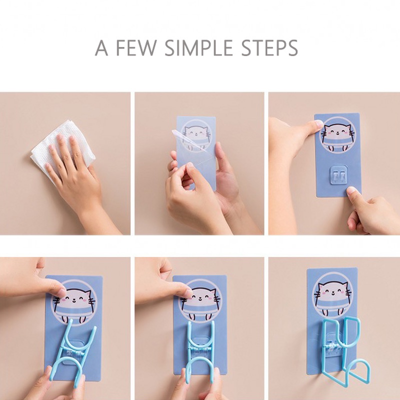 1 Pc Kait Penyimpanan Multifungsi Motif Kartun Acak Untuk Kamar Mandi