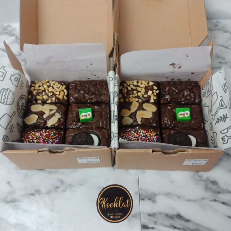 

(min. 2 box) Halal Premium Brownies Fudgy enak murah hemat size 10*10