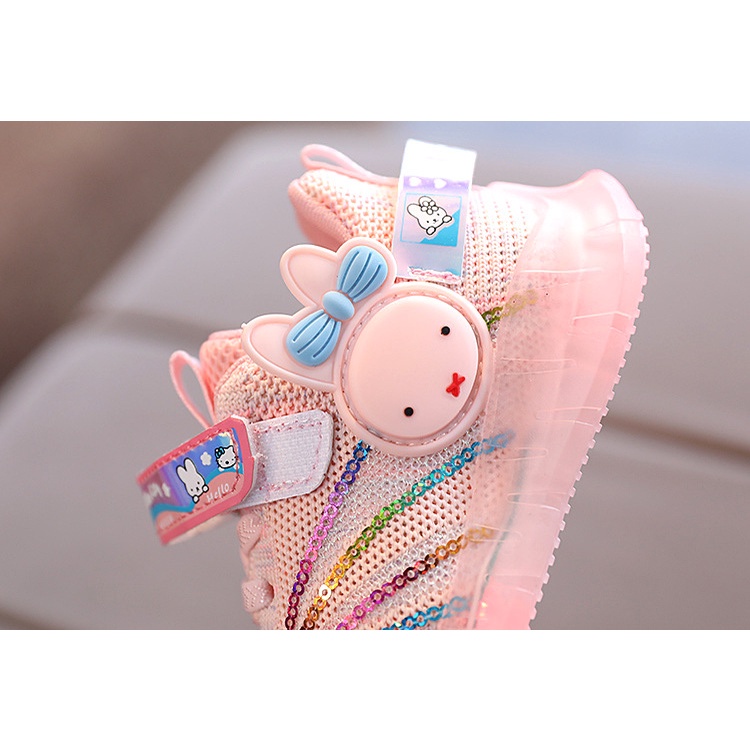 Sepatu Anak Laki Laki - Sepatu Anak Perempuan BUNNY Shoes MOTIF 028 LED Sepatu Sport Anak Casual Import