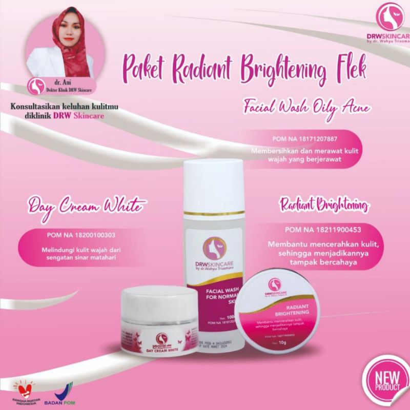 Paket Radiant Brightening Krim Penghilang Flek Hitam Obat Flek Hitam Terlaris Termurah COD Original 