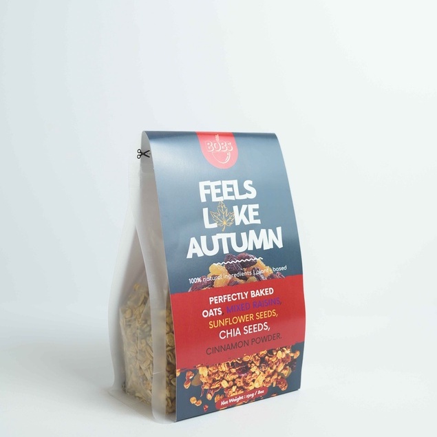 

Feels Like Autumn Granola 230g | Mixed Raisins, Mixed Seeds & Spices | BOBS Crunchy and Healthy Granola