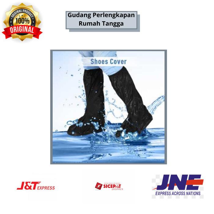 Cover Shoes | Rain Cover Hujan Sepatu Size L - Hitam
