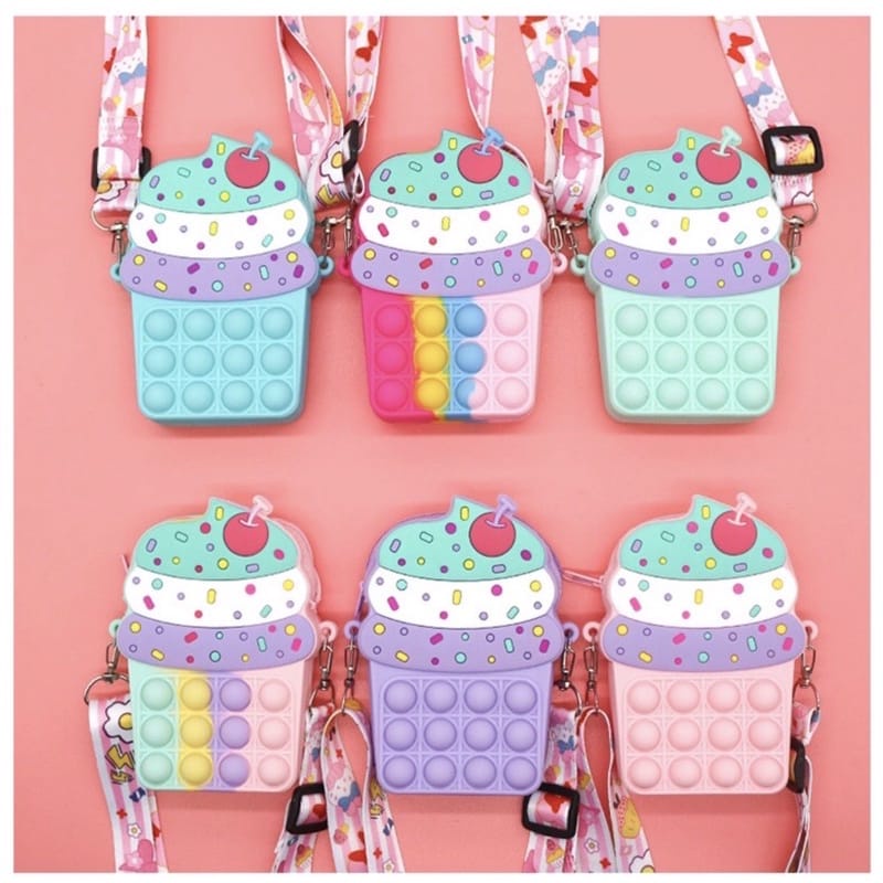 ♥DPS829♥T.21 Tas Pop It Selempang Bag Lucu Unik Anak Viral Unicorn