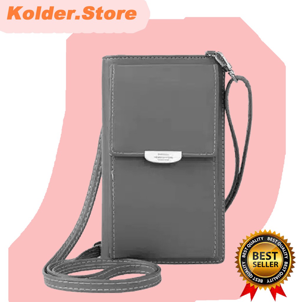 Tas Selempang Wanita Terbaru Slempang Remaja Korean Elegant Cewek E4U6 poket Dompet Hp LCY Abuabu
