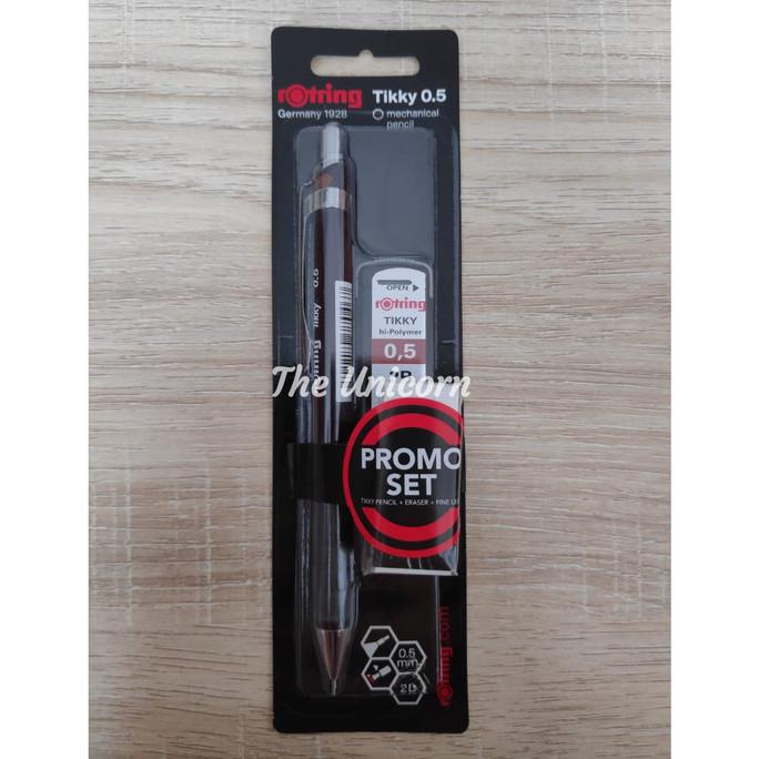 

Bayar Ditempat Paket Promo Set Rotring Tikky: Mechanical Pencil Burgundy+Leads+Eraser New Kode 1267