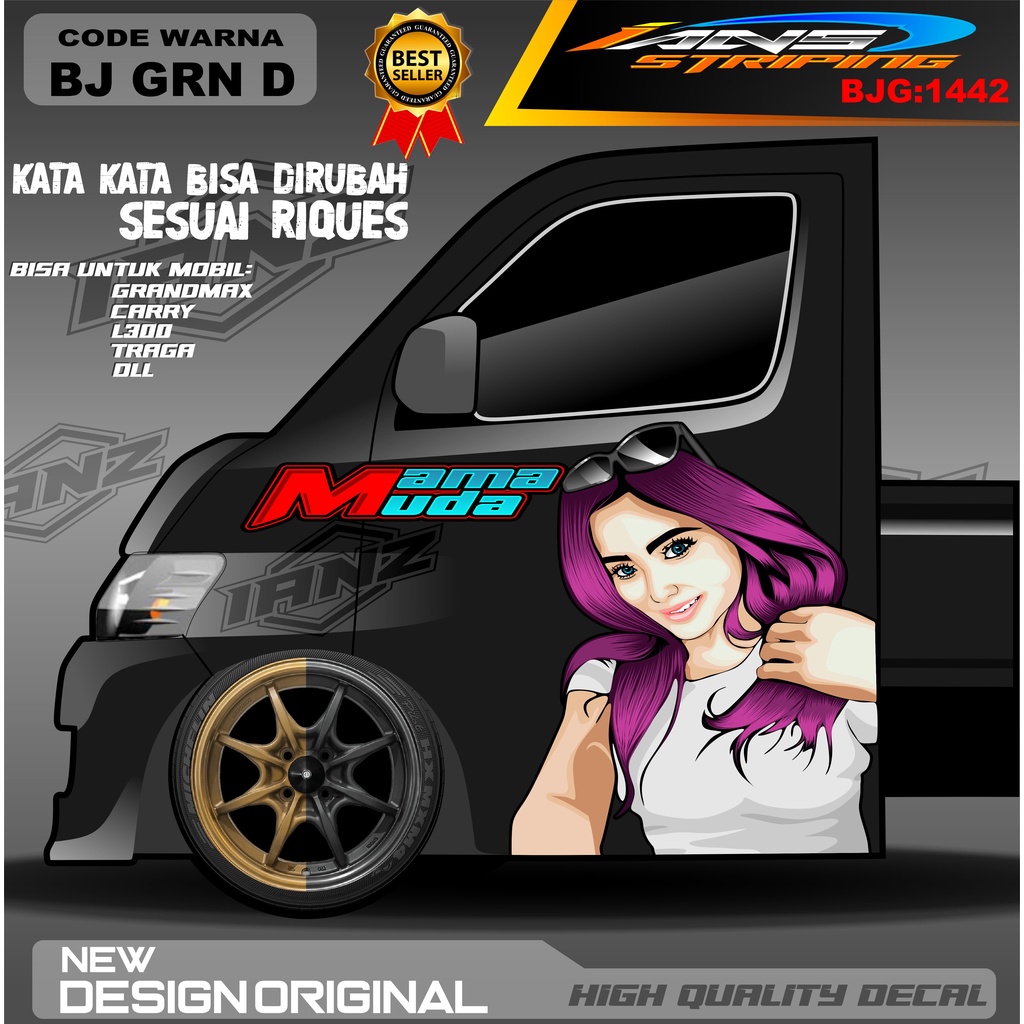 STIKER DECAL PINTU GRANMAX / DECAL PINTU L300 / STIKER MOBIL PICK UP