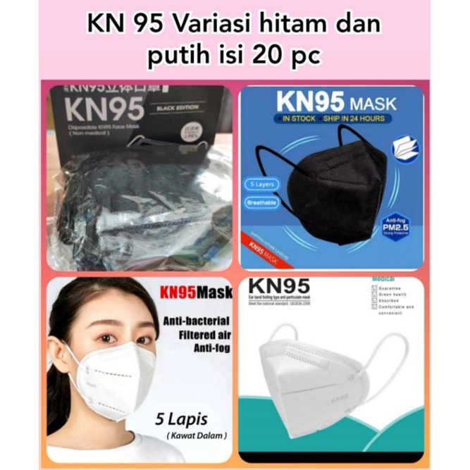 Masker Kn 94 warna putih isi 20 pc